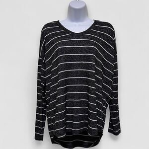 Well Worn Women Striped Long Sleeve Top S Super Soft Capsule Minimalist Normcore